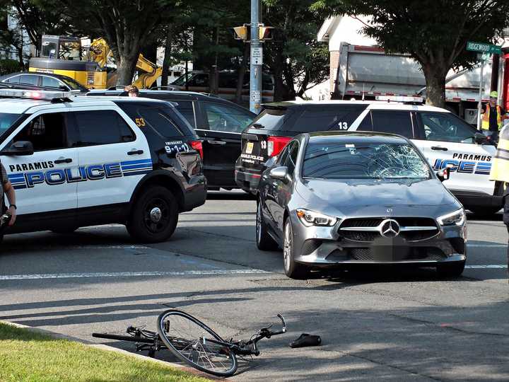 A bicyclist was seriously inured by a vehicle in Paramus Wednesday morning.