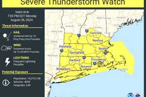 Severe Thunderstorm Watch Issued For Massachusetts