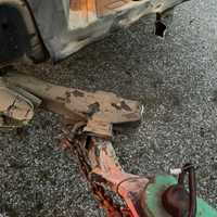 <p>The twisted hitch that led to the crash. </p>