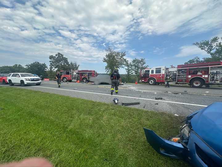 The aftermath of the crash in Joppatowne.