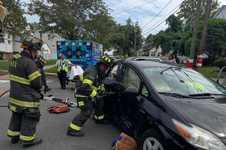 Firefighters Free Victim From Car In Hackensack Crash (PHOTOS)