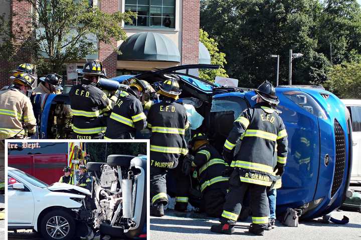 Four Victims Hospitalized In Emerson Rollover Crash (PHOTOS)