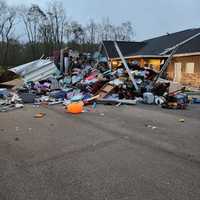 <p>The scene of the aftermath of the U-Haul explosion.</p>