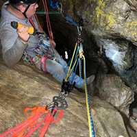 <p>Crews in the cave.</p>