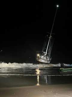 Two Boaters Rescued At Night From Sailboat Stuck Along Jersey Shore, Firefighters Say