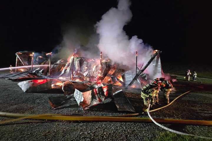 Strasburg Barn Destroyed In 2-Alarm Fire (PHOTOS)