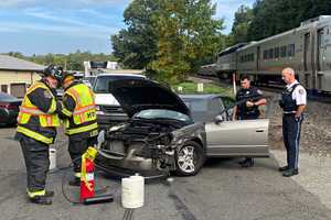 Sedan Struck By Train In Bergen County