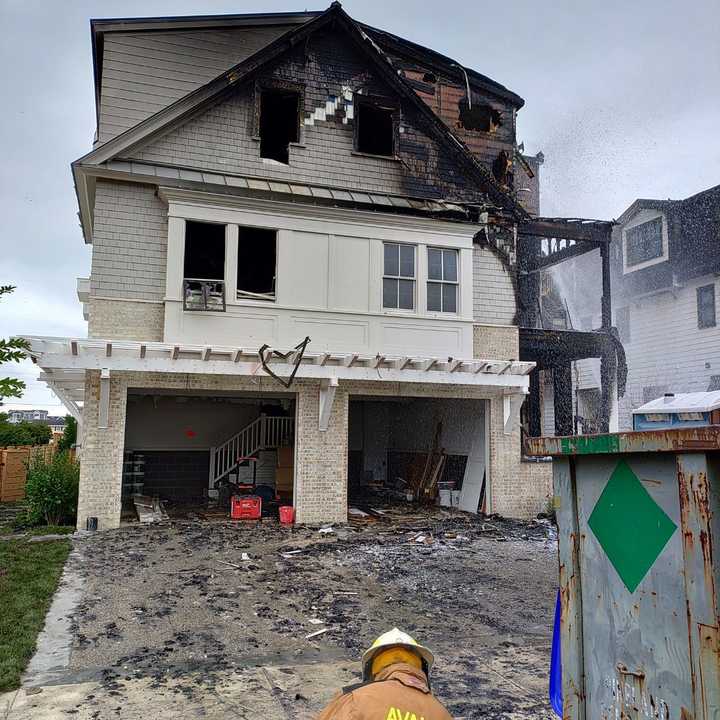 A house fire in&nbsp;Avalon, NJ, on September 24, 2024.