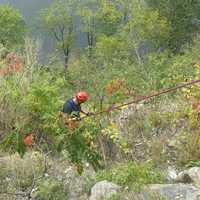 <p>A team member working to find the missing woman.&nbsp;</p>