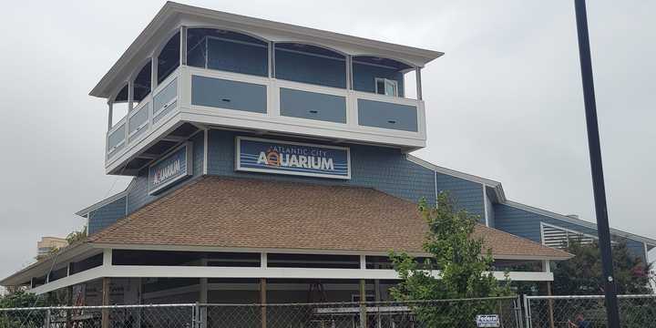 The renovated exterior of the Atlantic City Aquarium.