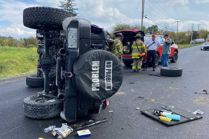 Crash Temporarily Closes Road In Hudson Valley, Causes Injury