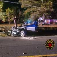 Firefighters Find Car On Roof, Driver Self-Extricated In Salem County