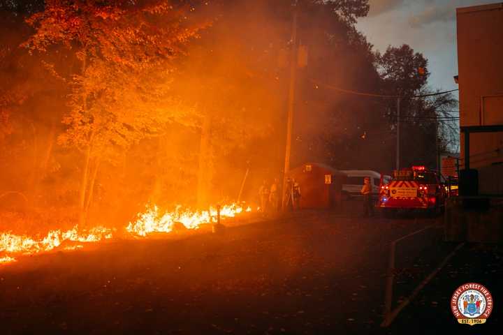 Firefighters battle the Livingston wildfire.