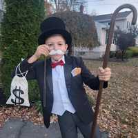 <p>Connor, 12, of Paramus, as Mr. Monopoly.</p>