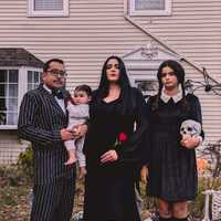 <p>The Addams Family with Pubert Addams:&nbsp;Zoe, 11, Naomi, 1, of Ridgefield Park.</p>