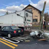 Wires Left Draping Over Tractor Trailer, Cars In East Rutherford Crash