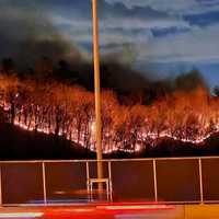 <p>Pompton Lakes wildfire.</p>