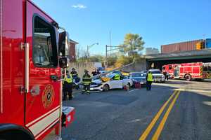 Driver Hits Traffic Signal, Backs Into Another Car Off Route 80 In Hackensack