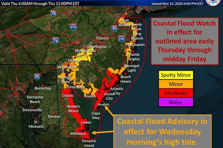 Coastal Flooding Expected Midweek In New Jersey As Rising Tides Pose Threat