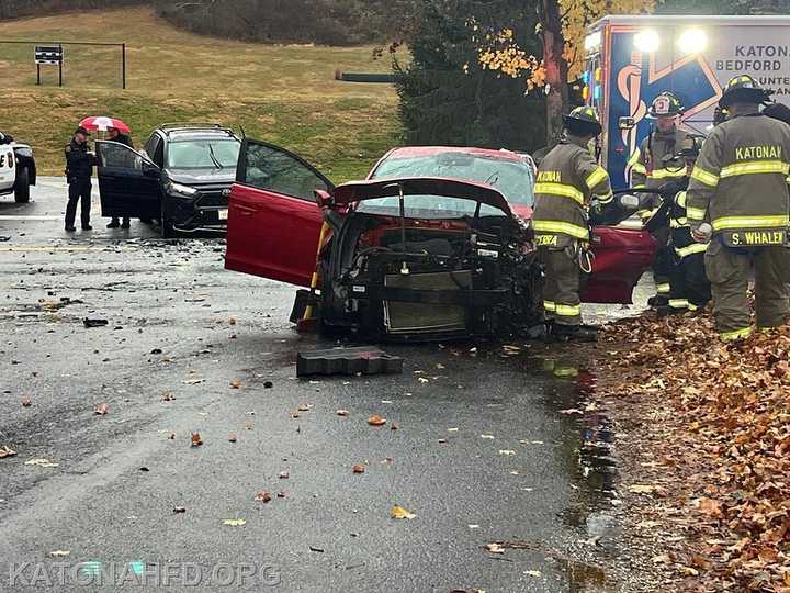 The crash happened near the Evarts Ice Rink entrance in Katonah.&nbsp;