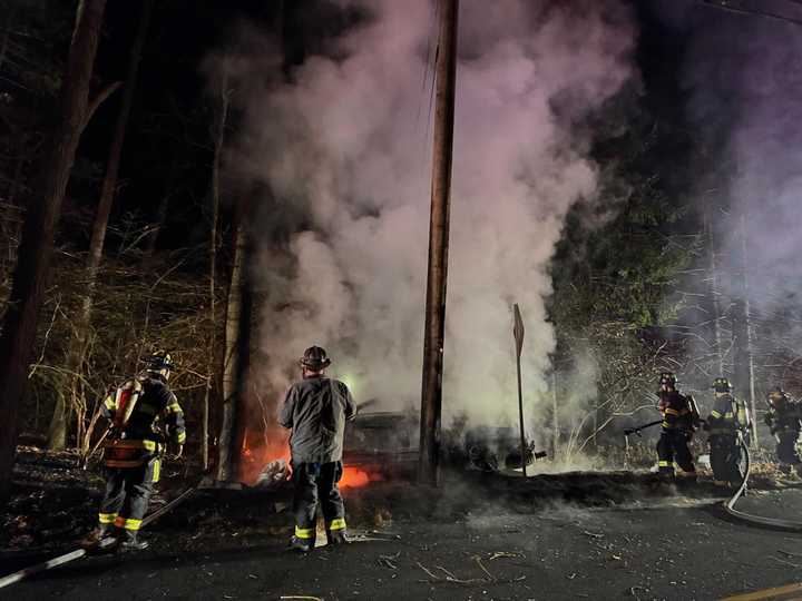 The blaze happened on Harris Road in Bedford.&nbsp;