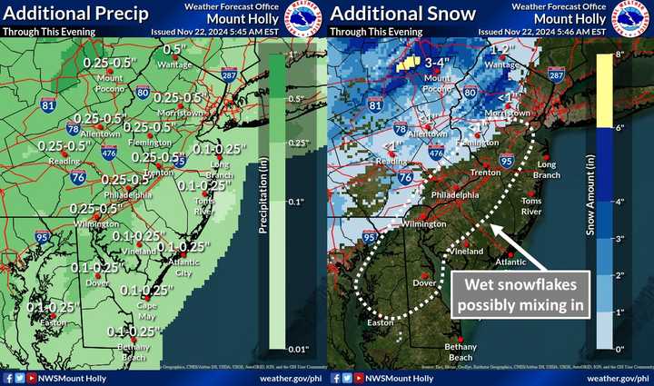 Weather maps for Friday, Nov. 22.