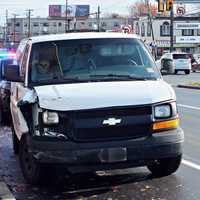 Van With Creepy Clown Mask Collides With Elmwood Park Patrol Car En Route To Another Crash