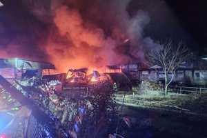 Massive 3-Alarm Fire Erupts On NJ's Gingerbread Castle Road, Crews Battle Blaze For 12 Hours