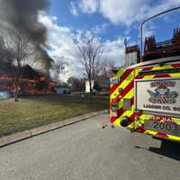 <p>The scene of the lOwer Windsor Township house fire caused by cats and a space heater. </p>