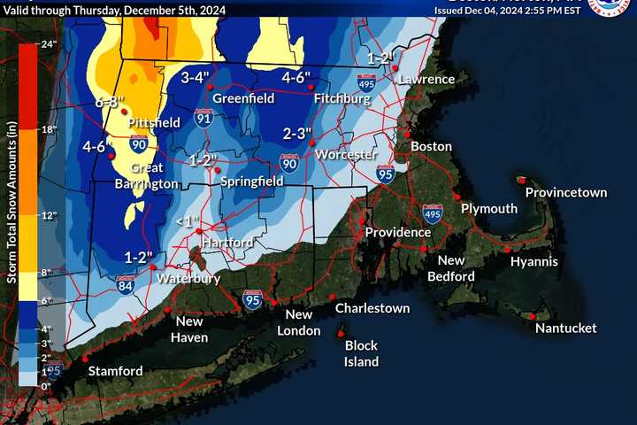 Brand-New Snowfall Projections Released: These Areas In CT Will See Most Accumulation