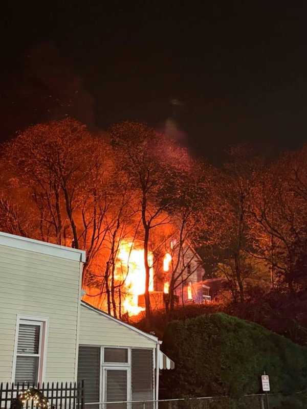 Firefighters Battling Gas-Fueled House Fire In Port Washington (DEVELOPING)