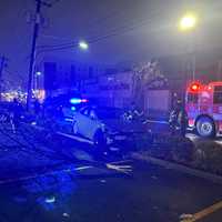 Driver Slams Pole, Tree Near Hackensack Aldi