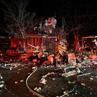 <p>The scene of the food truck explosion.</p>