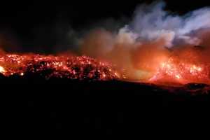 Drone Captures Massive Mulch Fire As Crews Battle Blaze For Hours In Mount Pleasant