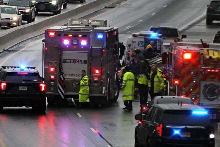 Cadillac Flips On Route 208 Sending One Person To Hospital (PHOTOS)