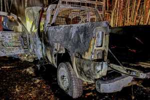 Car Catches Fire In Woods: Frankford Township Fire Department