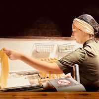 <p>Chef Brittany Middlemiss hard at work.</p>