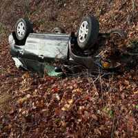 Driver Hospitalized After Car Flips Near Croton Gorge Park