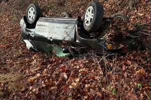 Driver Hospitalized After Car Flips Near Croton Gorge Park