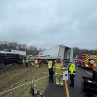 Tractor-Trailers Involved In Multi-Vehicle Crash Cause Delays On I-70 In Maryland