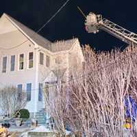 Fire Sparks In Chimney At Garrison Home