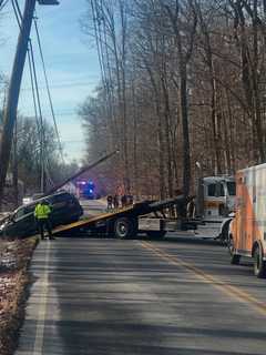 Car Crashes Into Telephone Pole: East Hanover PD