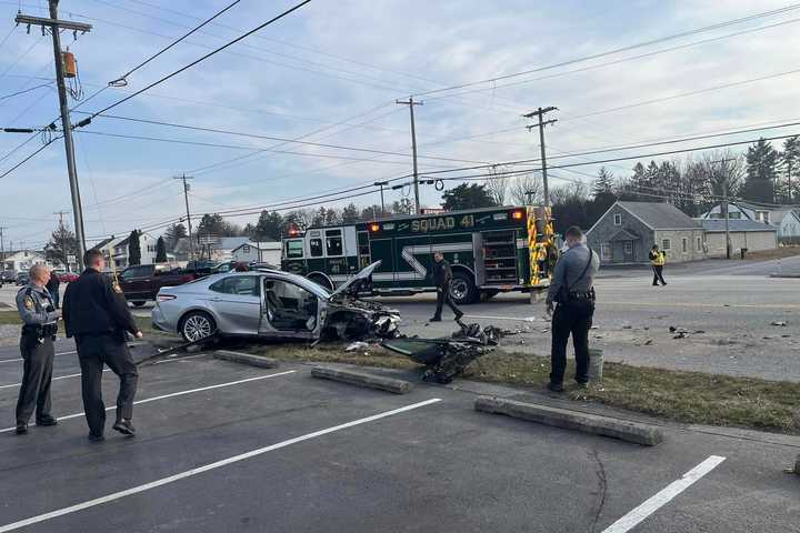 Driver Ejected, 2 MedEvac'd After Franklin County Rollover Crash: Fire Officials (PHOTOS)