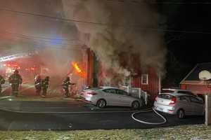 'MAYDAY': Firefighters Forced Out Of Burning Southington House Before Beating Back Flames