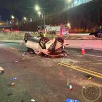 Rescuers Lift Flipped Car Off Trapped Victim In Crash Near Lincoln Tunnel: Responders