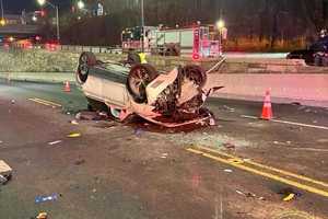 Rescuers Lift Flipped Car Off Trapped Victim In Crash Near Lincoln Tunnel: Responders