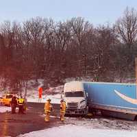 Jackknifed Tractor-Trailer Snarls I-70 Traffic In Northern Maryland