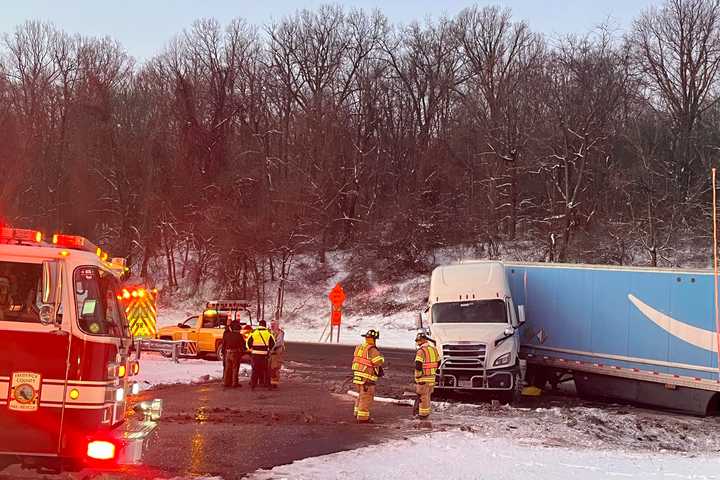 Jackknifed Tractor-Trailer Snarls I-70 Traffic In Northern Maryland