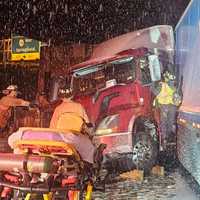 Wild Weather Wreaks Havoc: Tractor-Trailer Crashes And Traps Driver On I-395 In Fairfax County