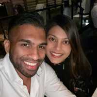 <p>Jossy Thomas and his wife, Ushma.</p>